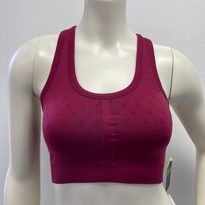 💛 2/$16 • NEW Strappy Geo Pattern Sports Bra in Burgundy